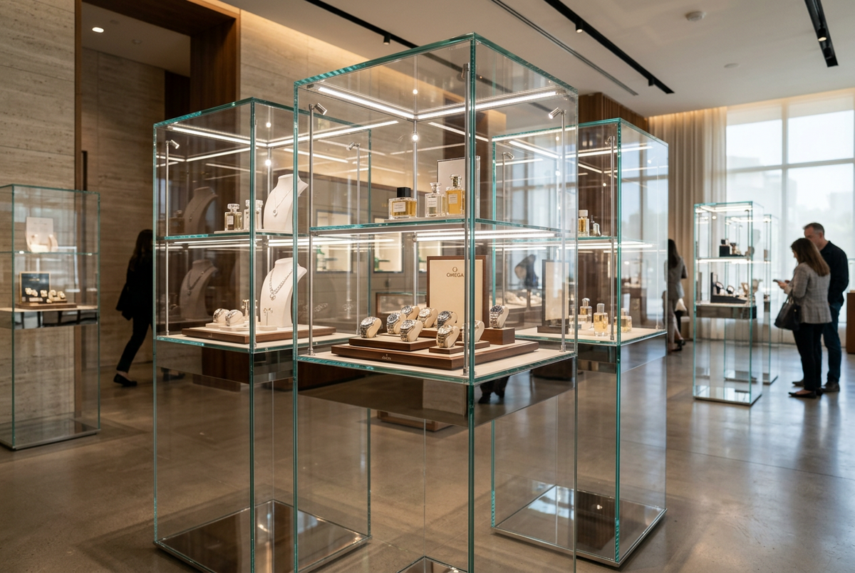 Heavy glass displays