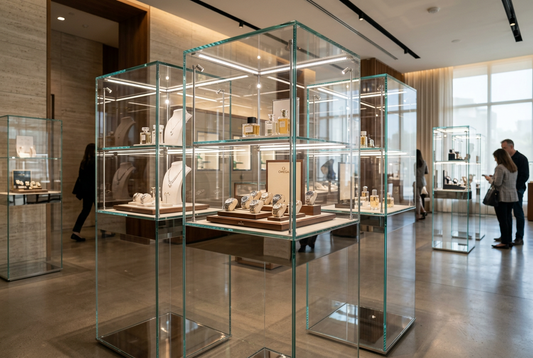 Heavy glass displays